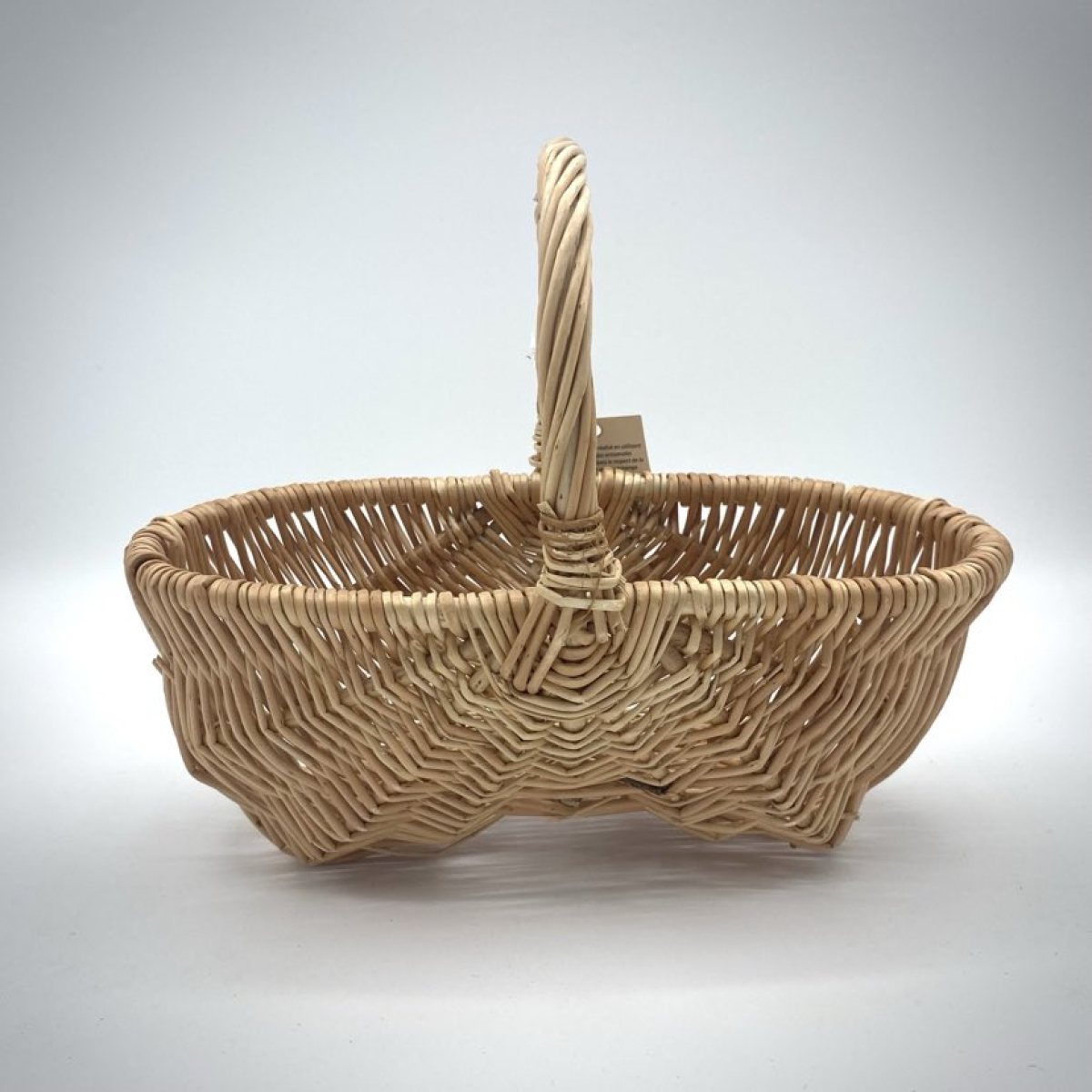 Panier Bourguignon osier blanc - PM