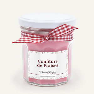 Bougie Pot de confiture - Confiture de fraise