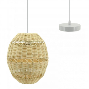 Lustre en rotin naturel - boule