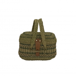 Rustic brown green basket