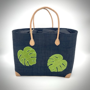 Black ‘Feuille’ shopping bag - PM