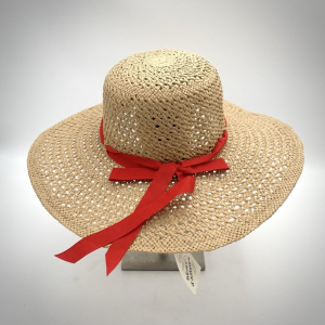Chapeau Capeline ruban rouge