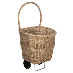 Chariot à buche en osier - GM