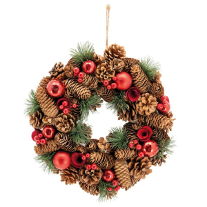 Pine cone Christmas wreath