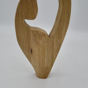 Sculpture chat en bois
